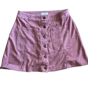 ALTAR'D STATE FAUX SUEDE MAUVE SKIRT SMALL
